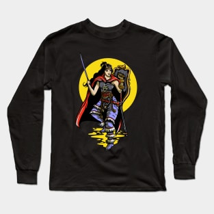 Woman Warrior Illustration Long Sleeve T-Shirt